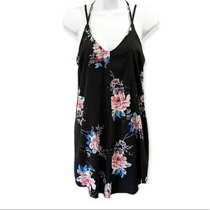 RED Saks Fifth Avenue Floral Pullover Slip Dress Size Small